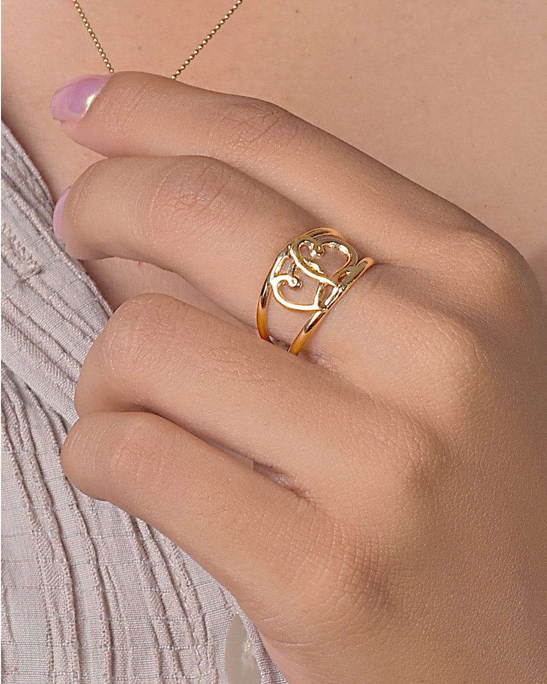 Anillo Doble Corazón