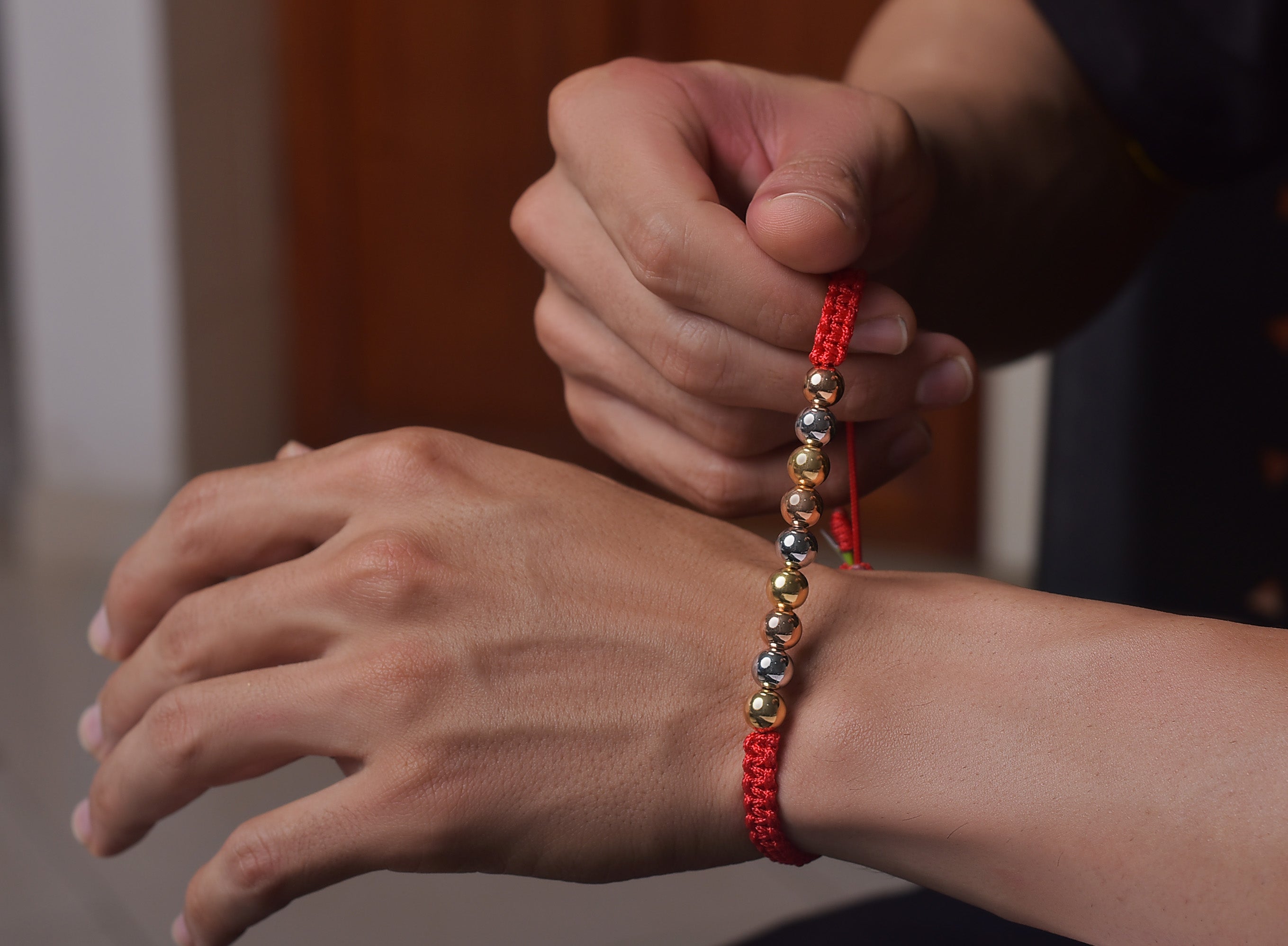 Manilla Tejida Balines 3 Oros