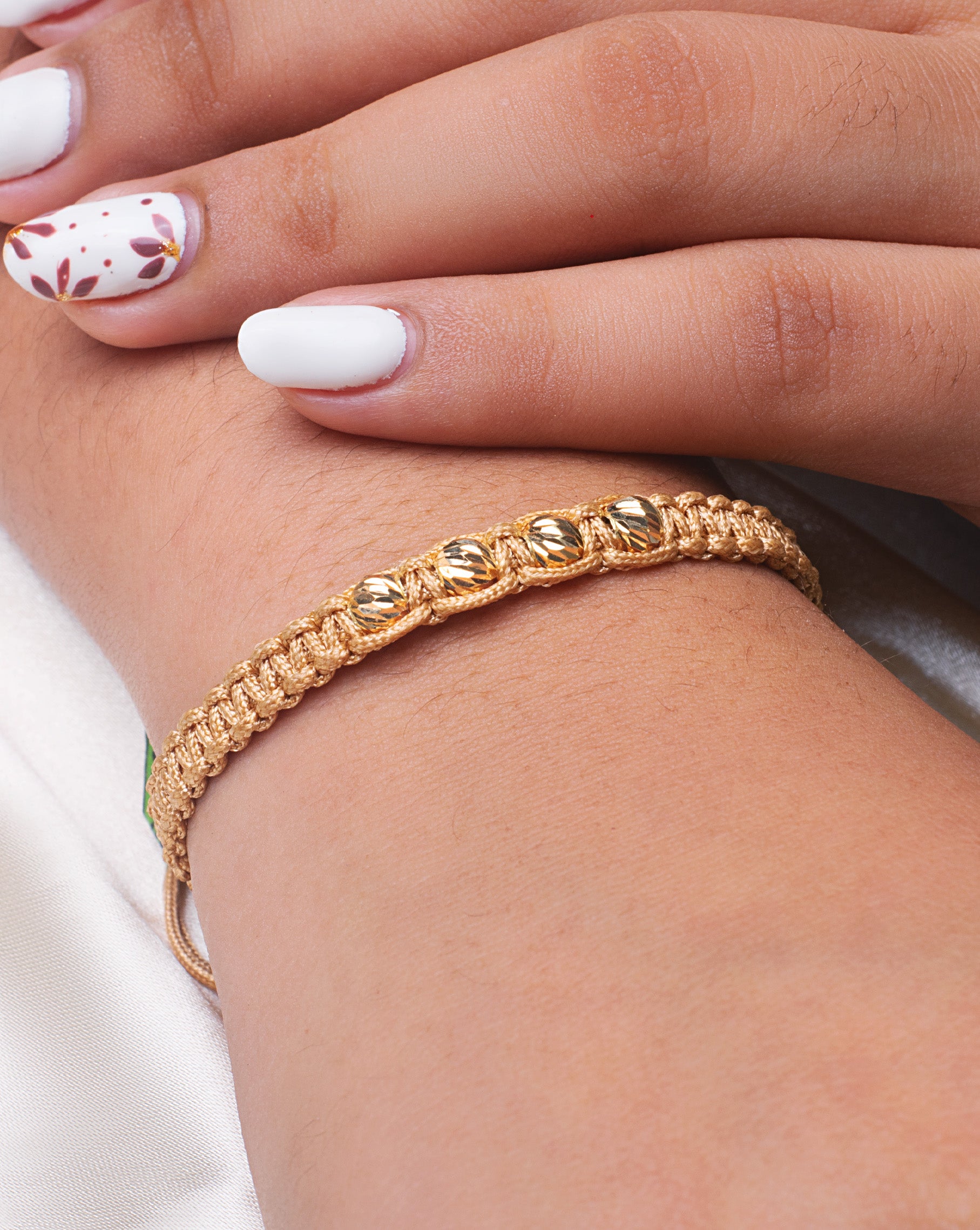 Manilla Tejida - Balines Diamantados