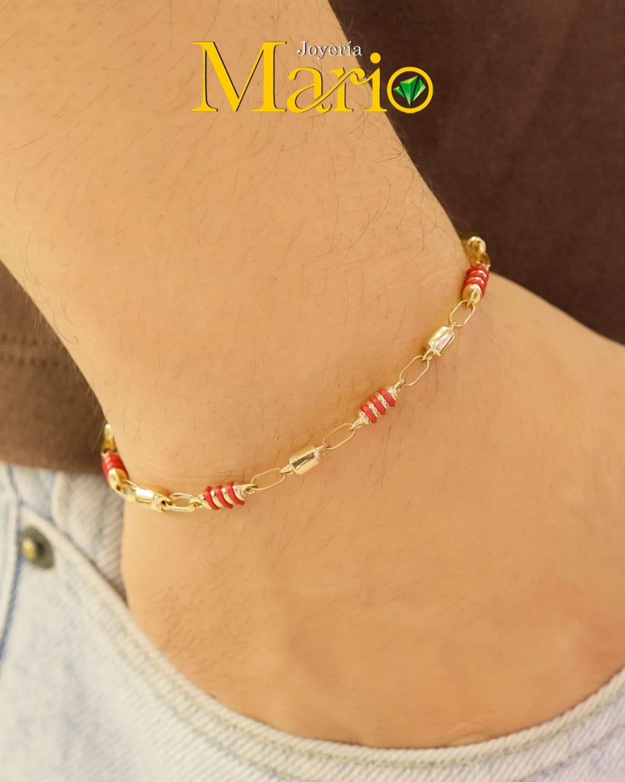 Pulsera de 8k Oro Nacional. Tejido Rustico